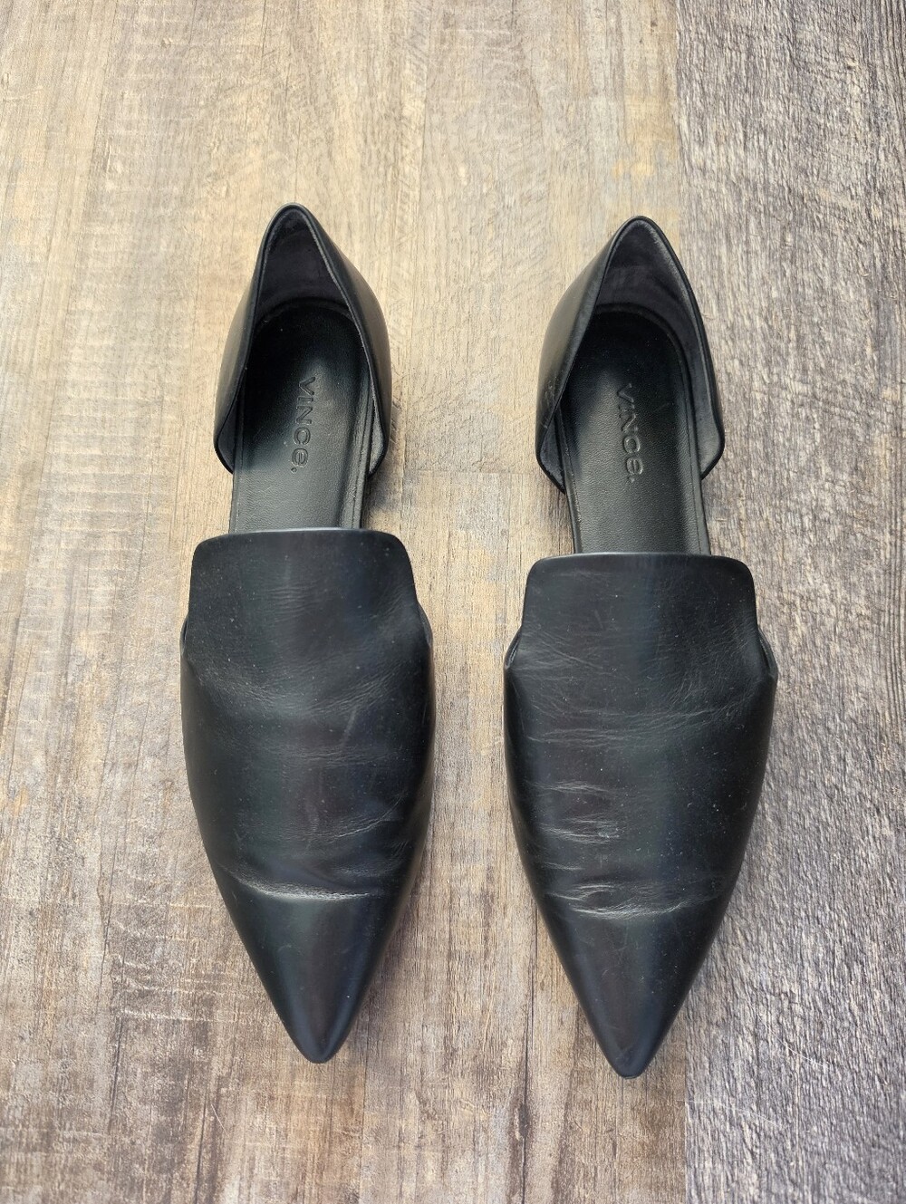 Vince Damris Black Leather Slip-on Loafers - Picture 2 of 10
